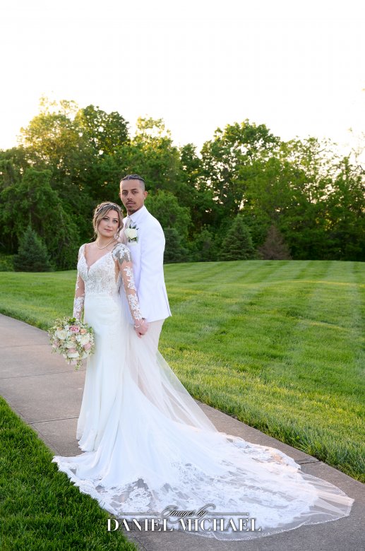 Natural Light Golden Hour Classic Pose Wedding Photography at Drees Pavilion